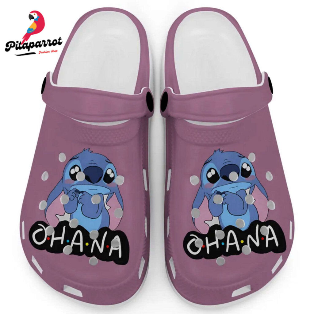 Cute Ohana Stitch Berry Clogs For Kids And Adults