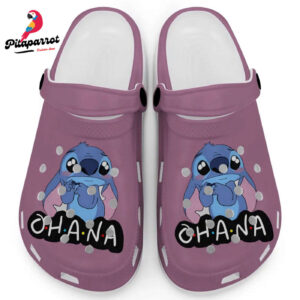 Cute Ohana Stitch Berry Clogs For Kids And Adults