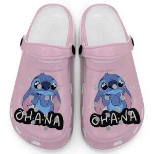 Cute Ohana Stitch Blossom Clogs For Kids And Adults
