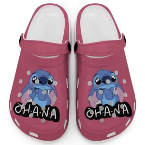 Cute Ohana Stitch Brick Clogs For Kids And Adults