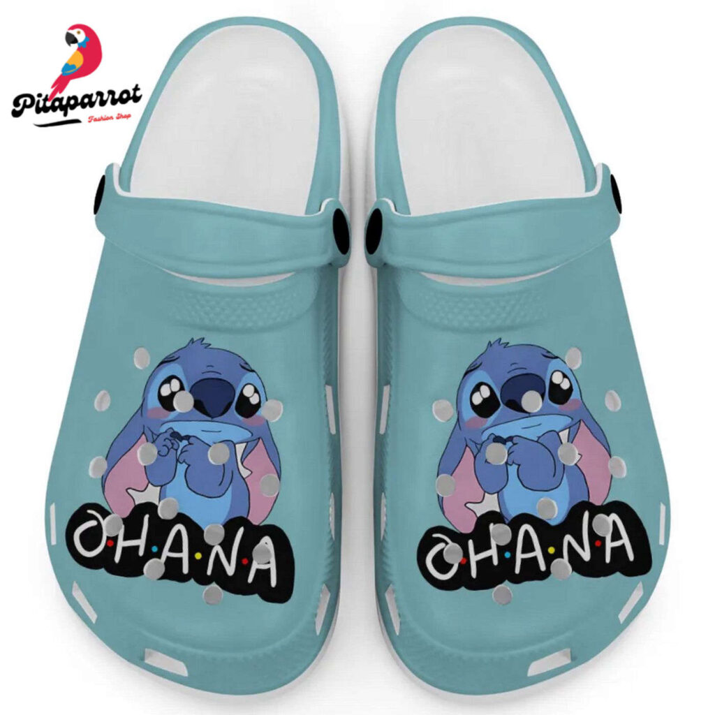Cute Ohana Stitch Chalky Mint Clogs For Kids And Adults Cute Ohana Stitch Chalky Mint Clogs For Kids And Adults