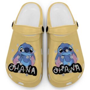 Cute Ohana Stitch Citrus Clogs For Kids And Adults