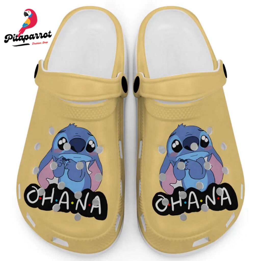 Cute Ohana Stitch Citrus Clogs For Kids And Adults Cute Ohana Stitch Citrus Clogs For Kids And Adults