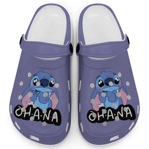 Cute Ohana Stitch Grape Clogs For Kids And Adults