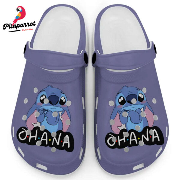 Cute Ohana Stitch Grape Clogs For Kids And Adults