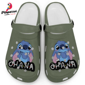 Cute Ohana Stitch Hemp Clogs For Kids And Adults