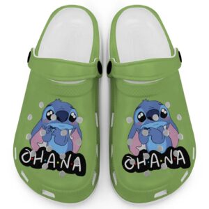 Cute Ohana Stitch Kiwi Clogs For Kids And Adults