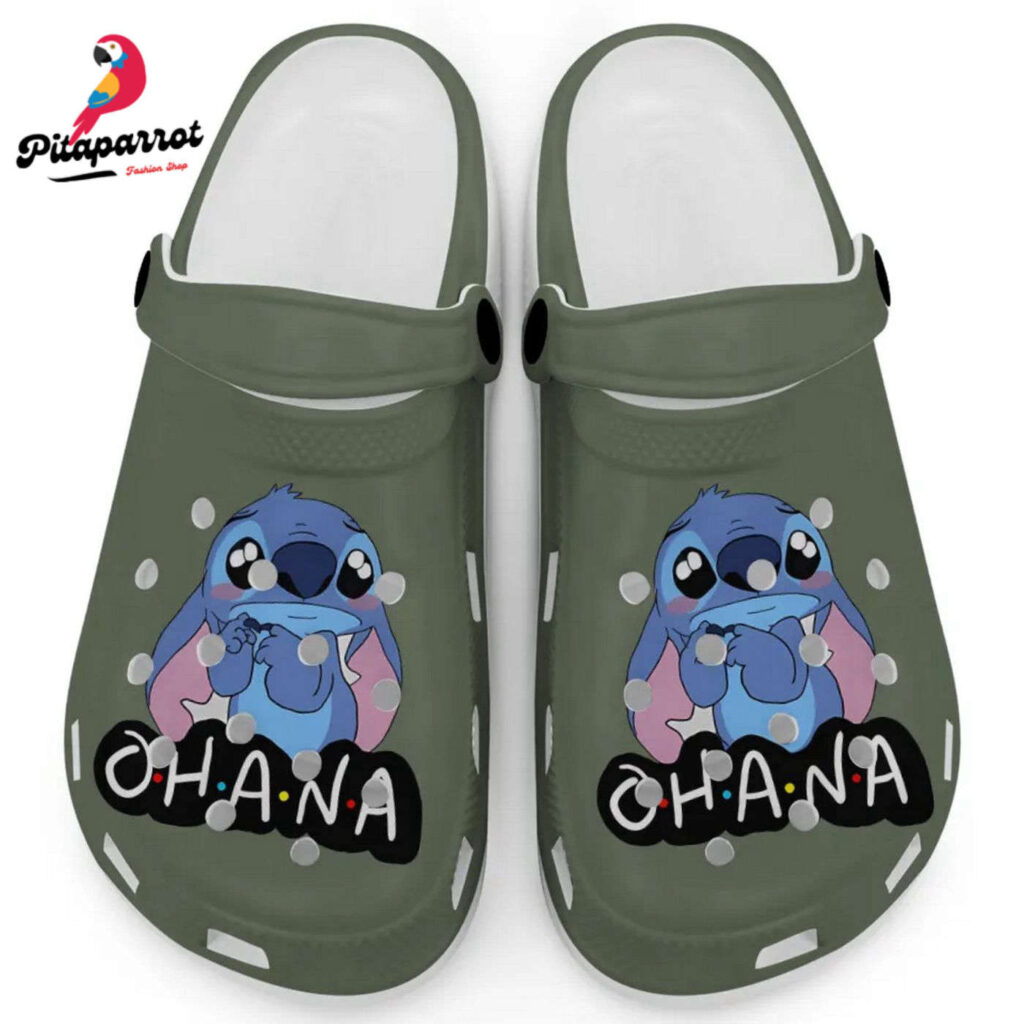 Cute Ohana Stitch Moss Clogs For Kids And Adults Cute Ohana Stitch Moss Clogs For Kids And Adults