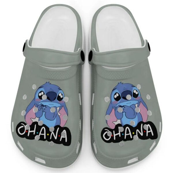 Cute Ohana Stitch Mystic Orchid Clogs For Kids And Adults