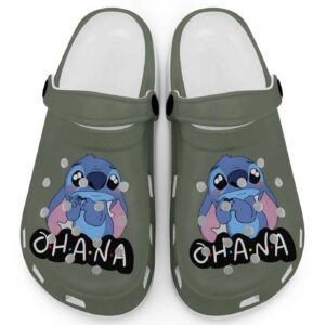 Cute Ohana Stitch Pepper Clogs For Kids And Adults
