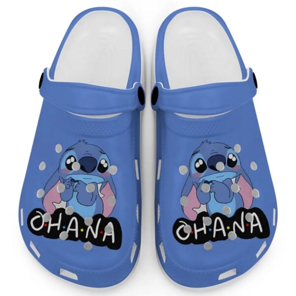 Cute Ohana Stitch Perriwwinkle Clogs For Kids And Adults
