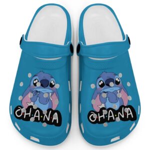 Cute Ohana Stitch Royal Caribe Clogs For Kids And Adults