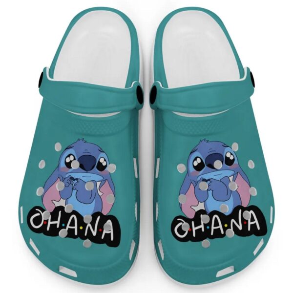 Cute Ohana Stitch True Seafoam Clogs For Kids And Adults