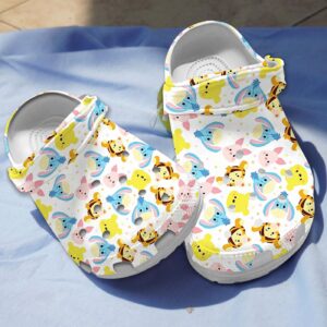 Cute Winnie The Pooh Cartoon Characters Pattern Clogs for Kids and Adults - Stylish and Comfortable Footwear for All Ages! 3