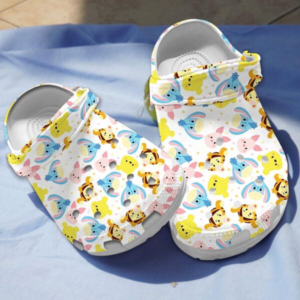 Cute Winnie The Pooh Cartoon Characters Pattern Clogs for Kids and Adults – Stylish and Comfortable Footwear for All Ages!