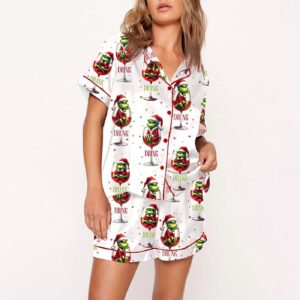 Drink Drank Drunk Grnch Pajama Set Gift for Women