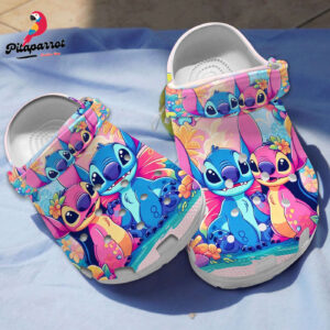 Eye-catching Design Funny Stitch And Angel Cartoon Clogs
