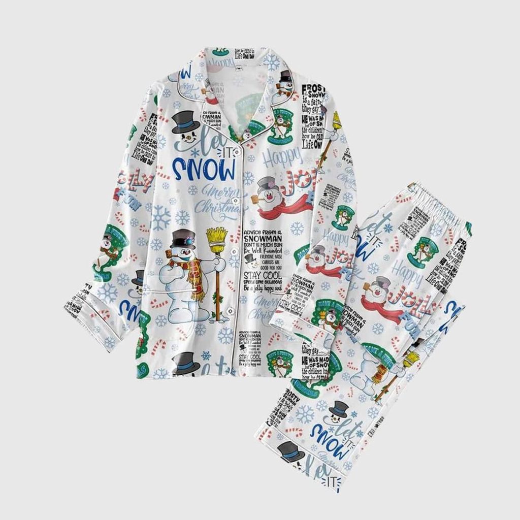 Frosty the Snowman Let It Snow Merry Christmas Pajamas Set Frosty the Snowman Let It Snow Merry Christmas Pajamas Set