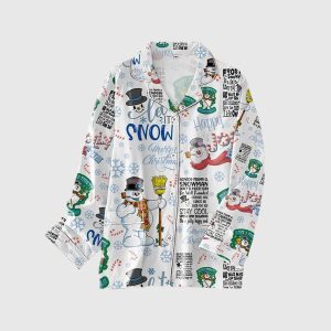 Frosty the Snowman Let It Snow Merry Christmas Pajamas Set