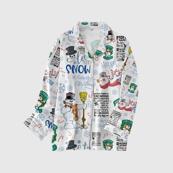Frosty the Snowman Let It Snow Merry Christmas Pajamas Set