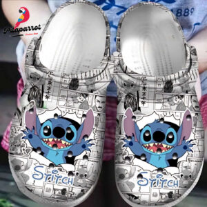 Funny Stitch In The Conan Comic Clogs For Kids & Adults