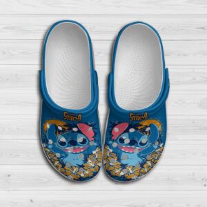 Funny Stitch In The Dark Forest Flower Clogs For Kids & Adults