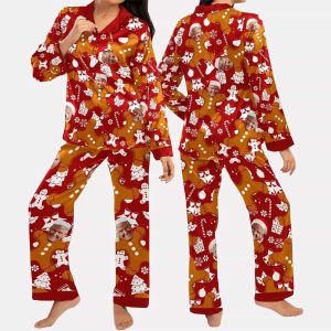 Gingerbread Trump Face Christmas Pajamas Set