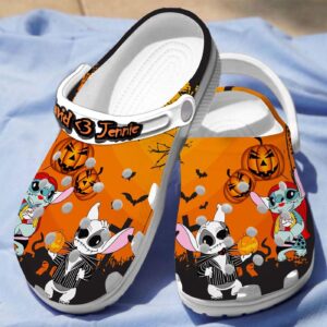 Halloween JK And Stitch Custom Clogs