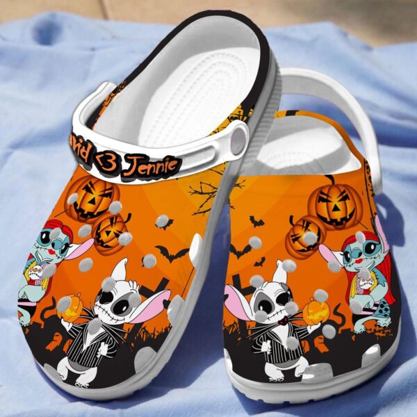Halloween JK And Stitch Custom Clogs