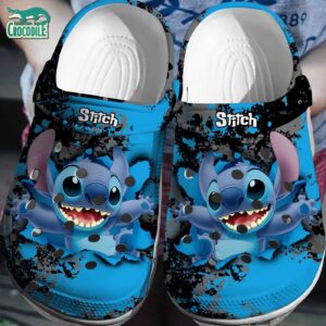 Happy Dream Stitch Dark Blue Forest Clogs For Kids & Adults