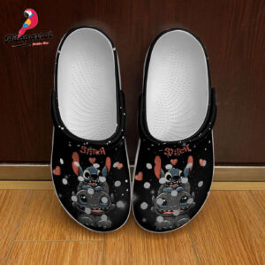 Happy Stitch And Toothless Black Clogs For Kids And Adults