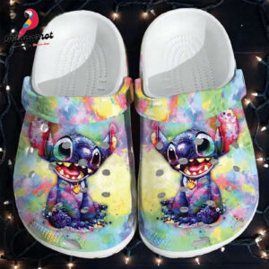 Happy Stitch WaterColorful Clogs For Kids & Adults
