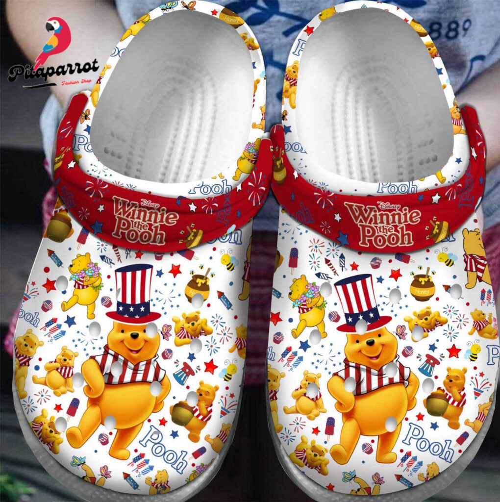 Playful USA Winnie The Pooh White & Red Clogs for Kids & Adults – Fun & Comfortable Footwear for All Ages! Playful USA Winnie The Pooh White & Red Clogs for Kids & Adults – Fun & Comfortable Footwear for All Ages!