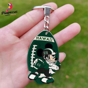 Hawaii Rainbow Warriors Mickey Keychain - Gift for Fans