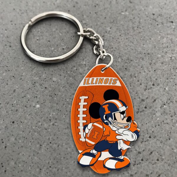 Illinois Fighting Illini Mickey Keychain – Gift for Fans