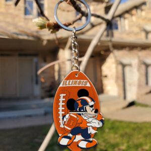 Illinois Fighting Illini Mickey Keychain – Gift for Fans