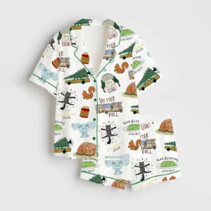 It’s A Beaut Clark Christmas Vacation Satin Pajama Set Gift for Women