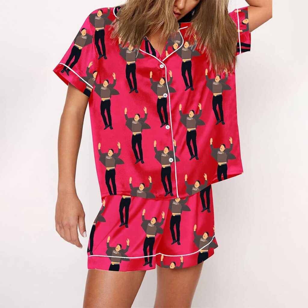 Jumping Musk Short Sleeve Pajama Set Gift for Women Jumping Musk Short Sleeve Pajama Set Gift for Women