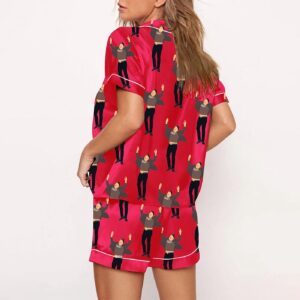 Jumping Musk Short Sleeve Pajama Set Gift for Women
