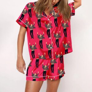 Jumping Musk Short Sleeve Pajama Set Gift for Women