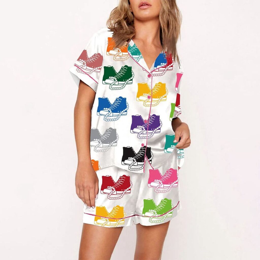 Kamala Chucks And Pearls Pajama Set Gift for Women Kamala Chucks And Pearls Pajama Set Gift for Women