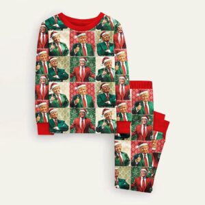 Kid’s Trump Christmas Pajama Set Gift for Women