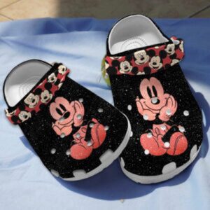 Little Happiness Mickey Mouse Twinkle Dark Pink Clogs For Men Women 3