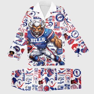 Live Love Bills Football Pajamas Set