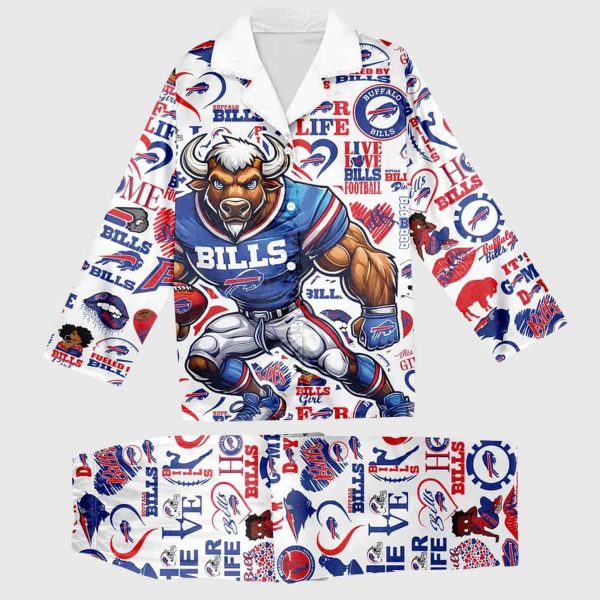 Live Love Bills Football Pajamas Set