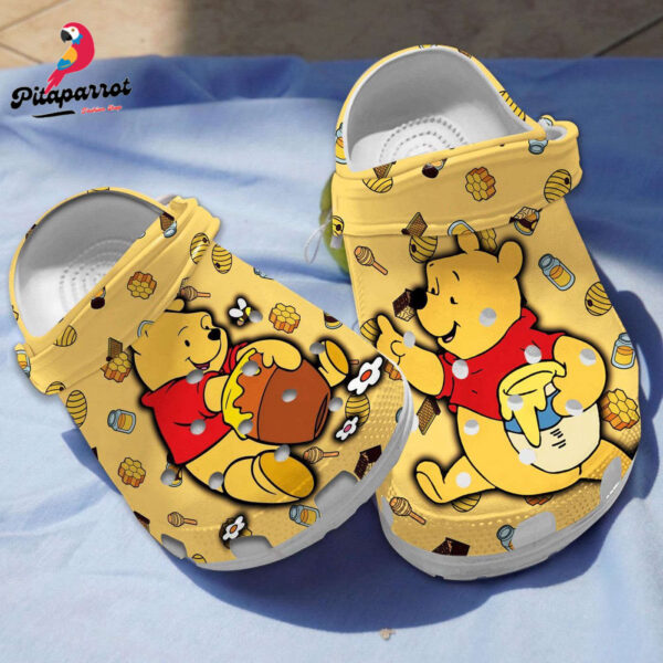 Yellow Winnie The Pooh Clogs – Perfect for Kids and Adults – Cute and Comfy Clogs for All Ages