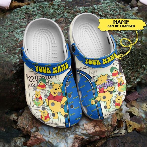 Personalized Winnie The Pooh Clogs – Custom Name Engraved Unique & Adorable Disney-themed Footwear