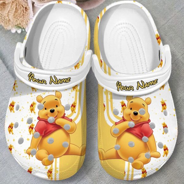 Step into Whimsical Comfort with Winnie The Pooh White Clogs – Perfect for Disney Fans & Casual Wear