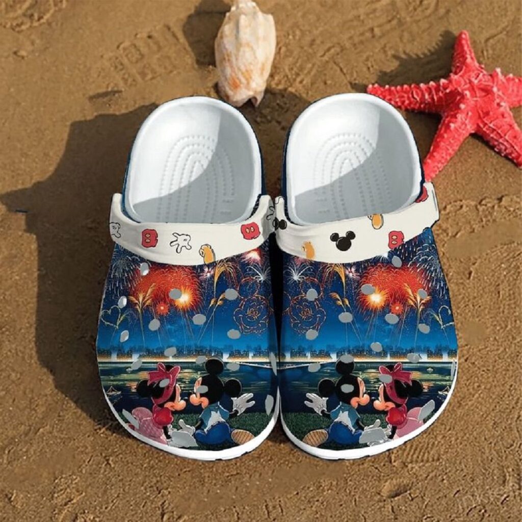 Magical Fireworks Mickey And Minnie Mouse Clogs For Men Women Magical Fireworks Mickey And Minnie Mouse Clogs For Men Women