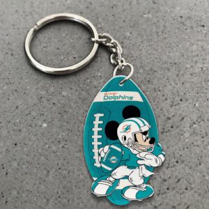 Miami Dolphins Mickey Keychain – Gift for Fans